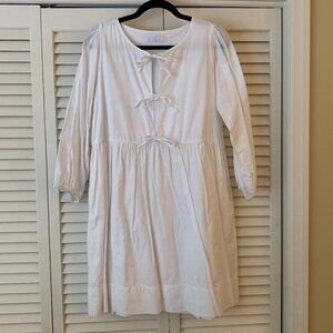 LAKE White Poplin Dress (Size Large)